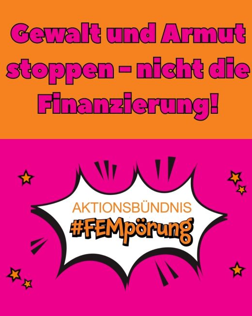 Gewalt und Armut stoppen - nicht die Finanzierung!